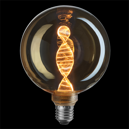 DNA gold glob 125mm 3-Steg dimbar E27 3,6W 1800K